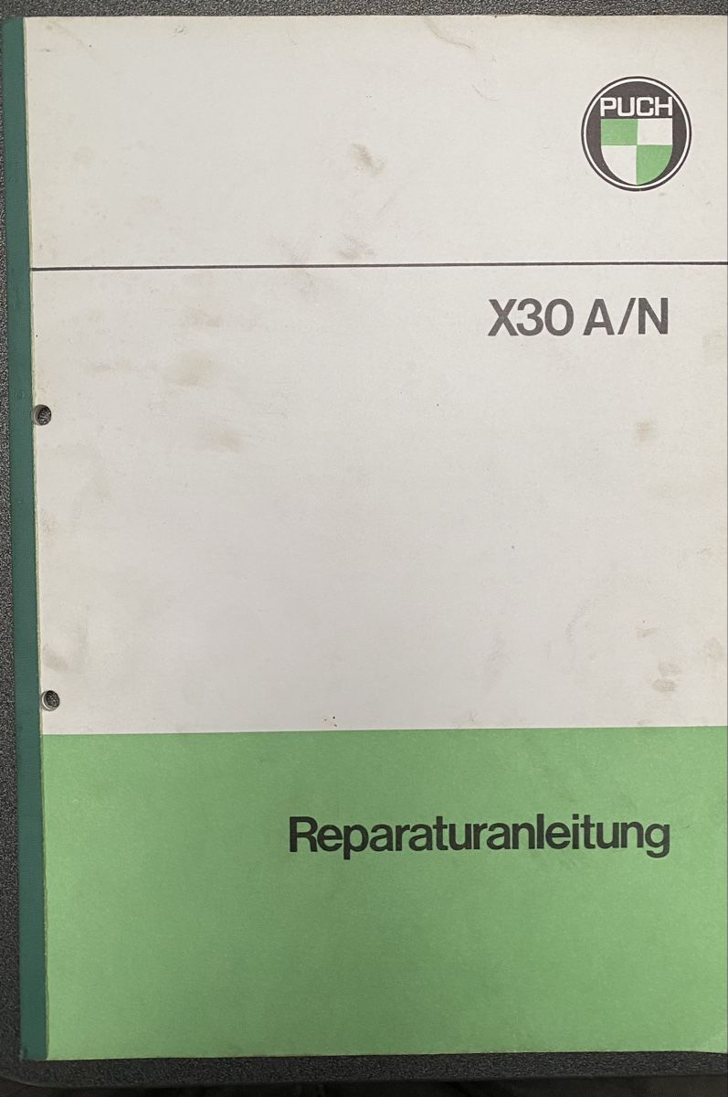 Puch Ciclomotori: Puch Original Handbuch X30 A/N – Usato da Schwadernau venduto da Spitz64
