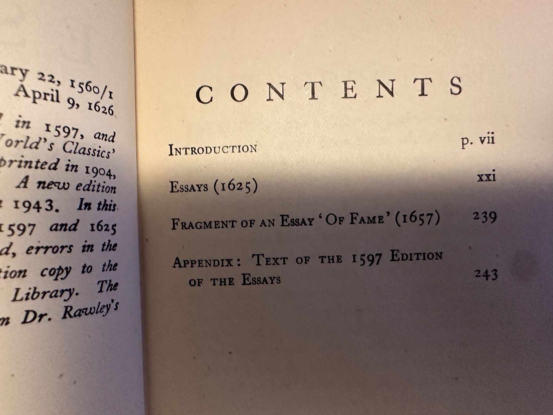 Libri: Francis Bacon: Essays. – Usato da Zürich venduto da allp 2