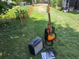 E-Gitarre und Fender Champion II 25