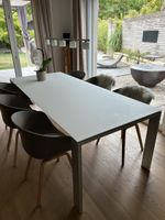Ausziehtisch weiss Metall Gestell guter Zustand