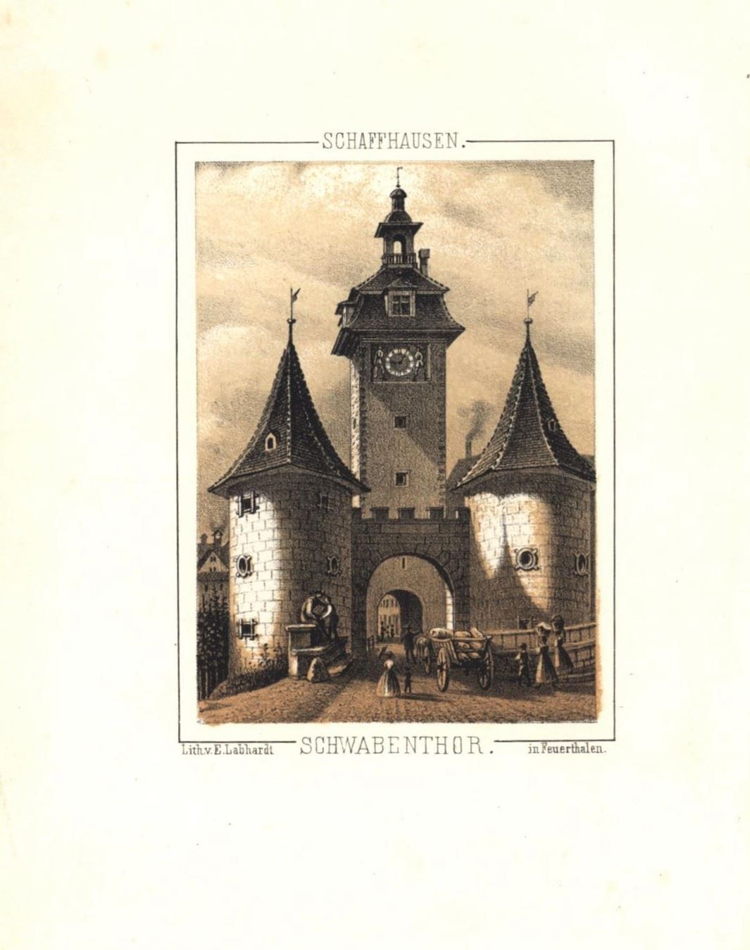 Incisioni: Schaffhausen Schwabentor  1866 – Usato da Rafz venduto da Helvet32