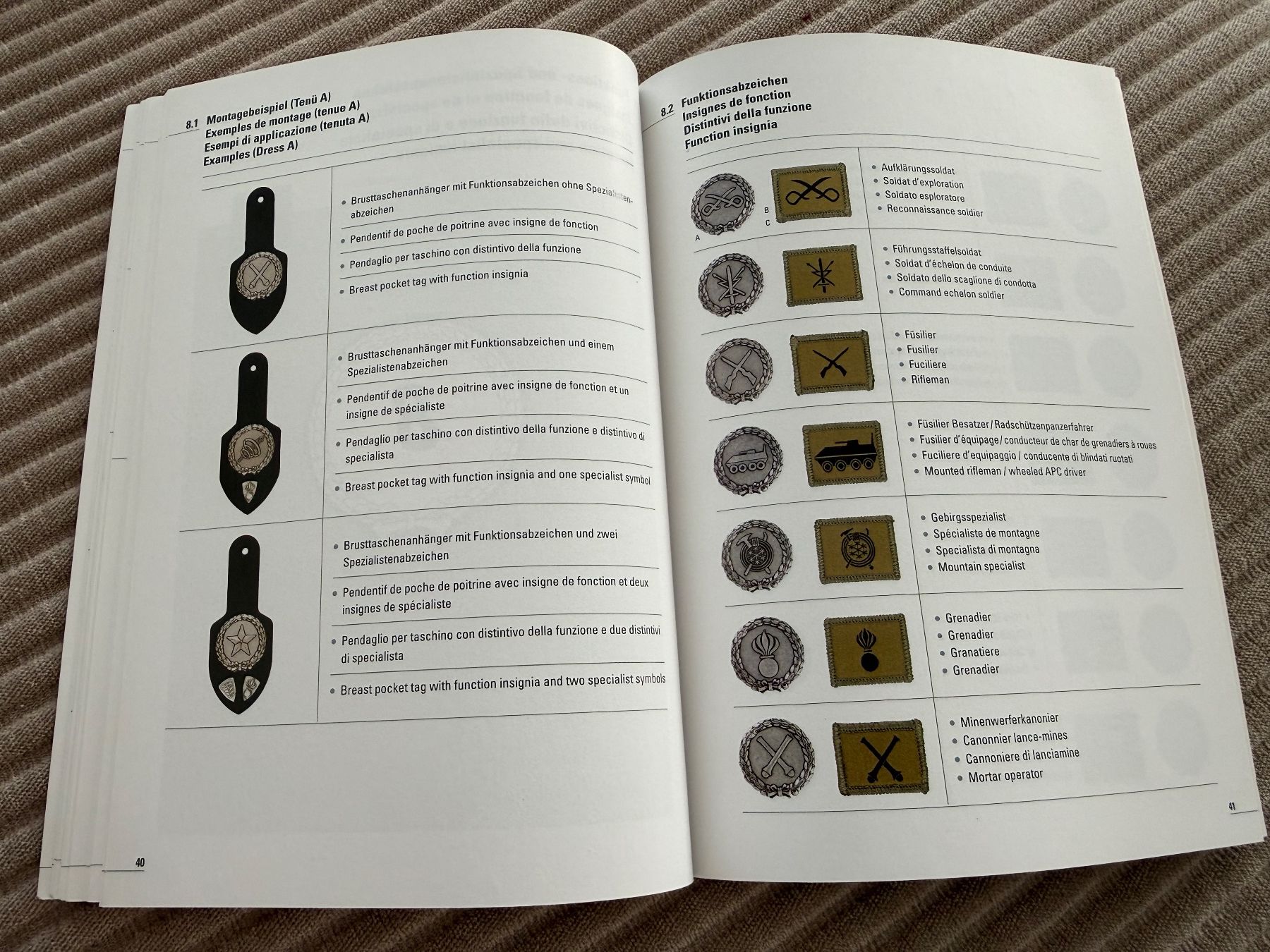Libri: Reglement: Die Abzeichen der Schweizer Armee – Usato da Brütten venduto da Hst1 5