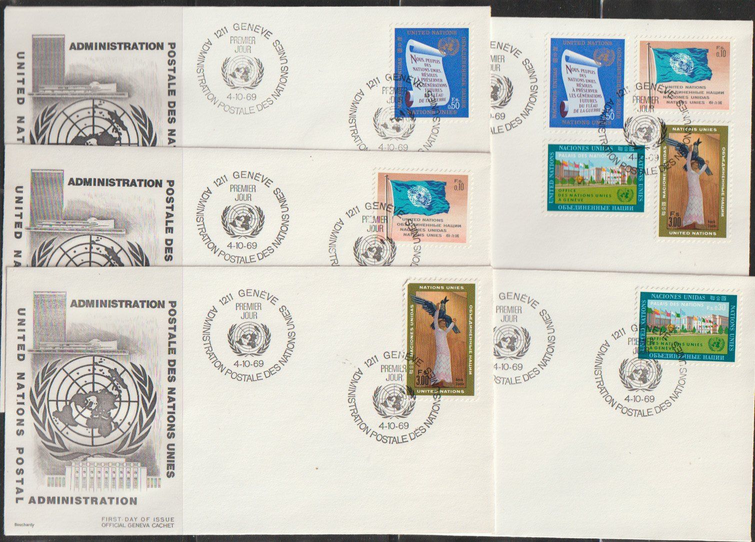 Tous les timbres: Nations Unies lots + FDC – D'occasion à Crans-Montana par kira56 3