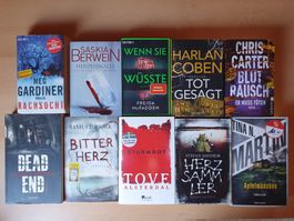 Bücherpaket, 10 Krimi / Thriller