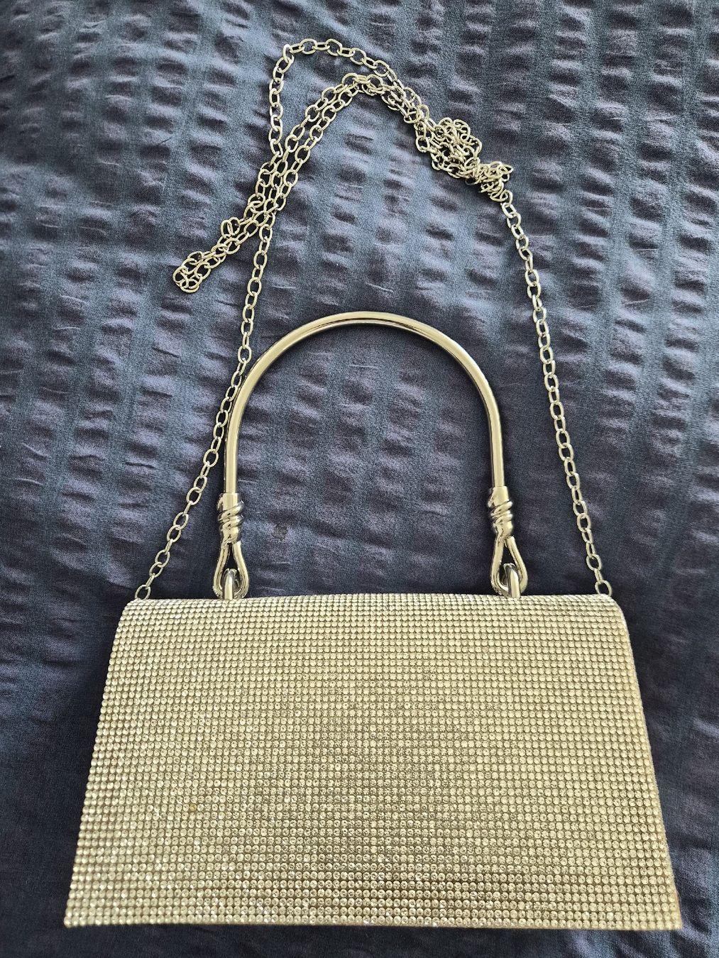 Borse da donna: Silberne Abendtasche mit Glitzersteinen  – Nuovo (secondo la descrizione) da Naters venduto da yvi21 1