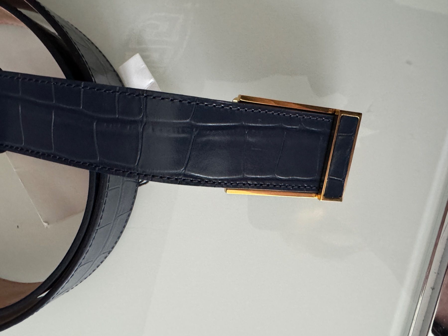 Bally Cinture: BALLY Strukturierter Outline Gürtel 105 – Nuovo e nell'imballaggio originale da Volketswil venduto da praxis12 1