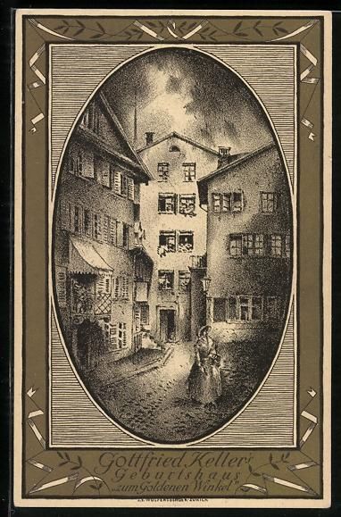 Ansichtskarten: Gottfried Kellers Geburtshaus zum golden – Gebraucht aus Berlin von bartko-reher
