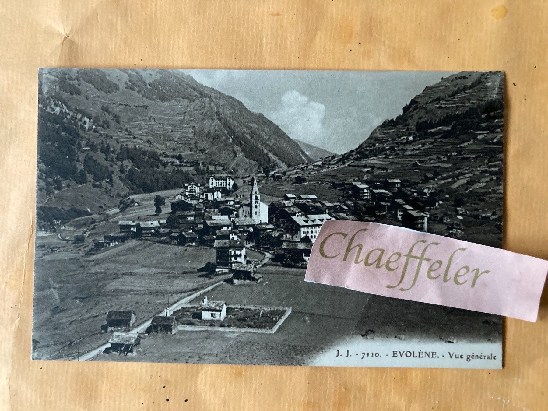 Cartes postales: Evolène.  Vue générale – D'occasion à Zürich par Chaeffeler