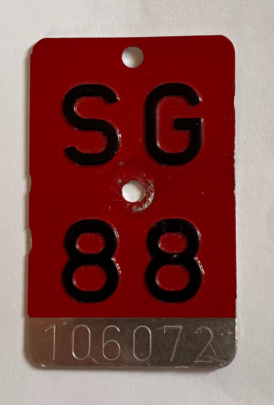 Insegne: Velonummer SG 88 – Usato da Vilters venduto da Panera