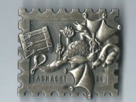 Fasnachtsplakette Basel, "Blaggedde" 1984 (Silber)