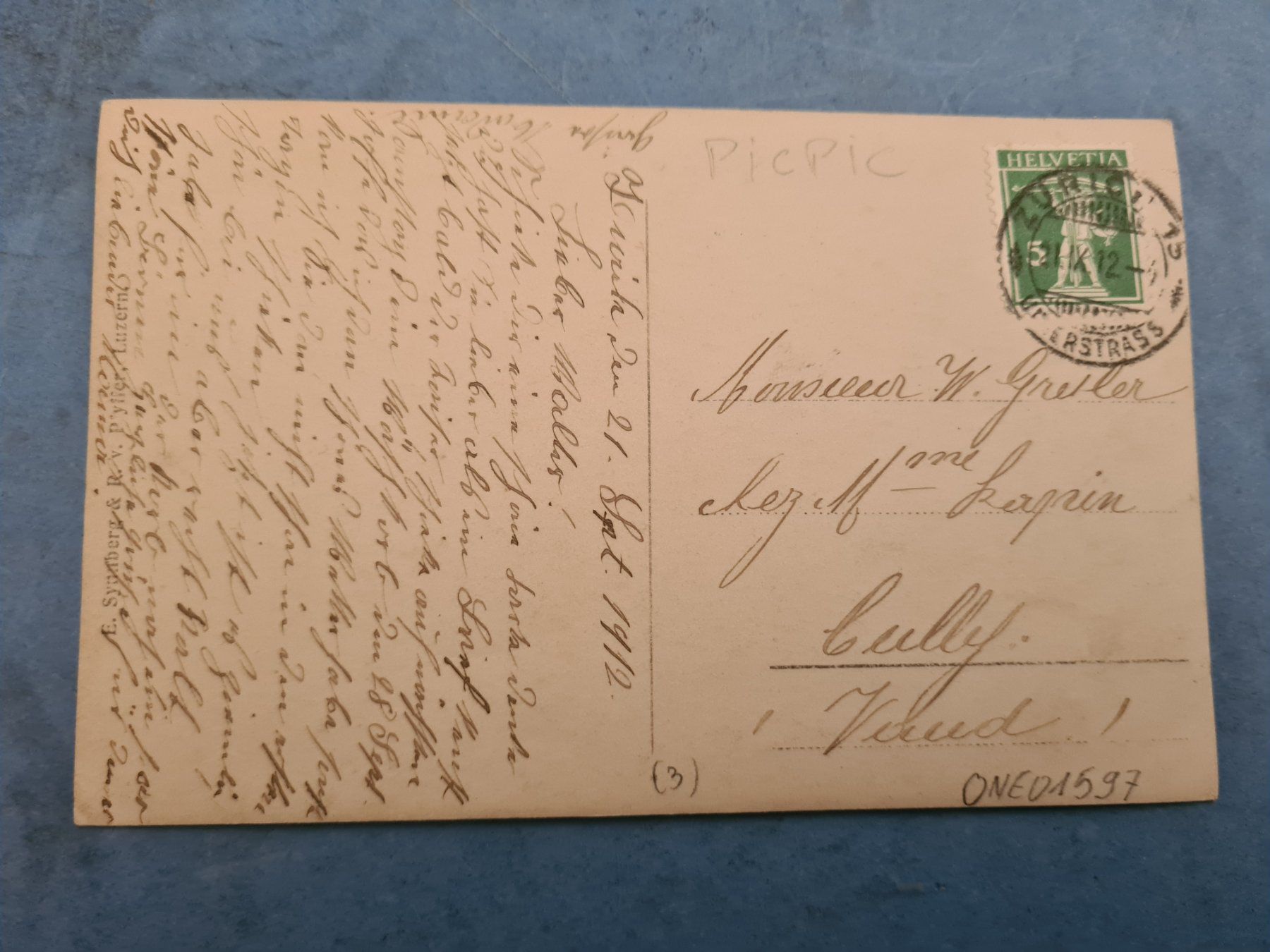 Cartoline postali: PIC PIC  1911  CARTE  VINTAGE  COLLECTION – Usato da Bellevue venduto da BURGOLMANIA 1