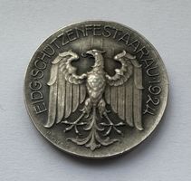 1924 Schützenmedaille Aarau Silber