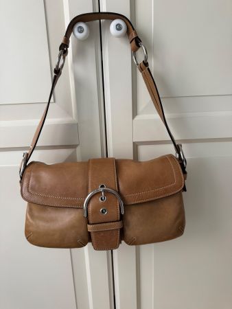 Vintage Coach Tasche in Naturleder
