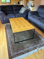 TABLE BASSE, PLATEAU CHÊNE,  PIED METAL - BAISSE DU PRIX
