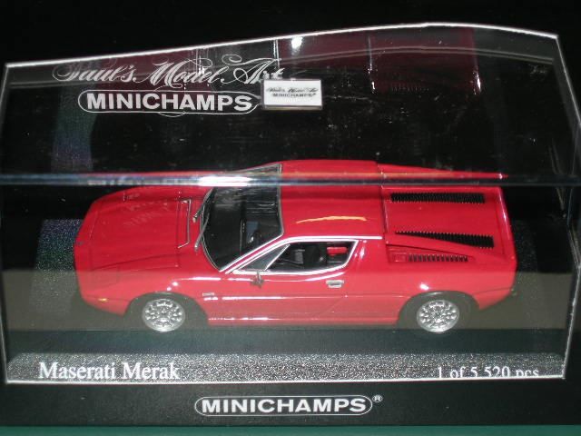 Modèle Réduit Maserati Merak 1974 à L'échelle 1:43 Par MINICHAMPS - Édition Noire