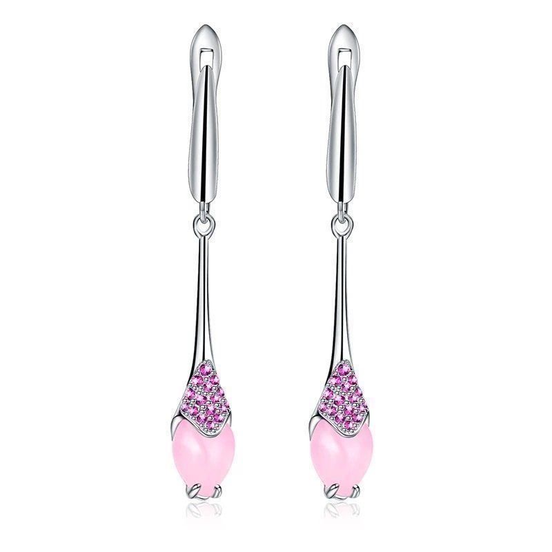 Ohrringe & -stecker: Ohrringe aus 925 Silber - Rosa Chalcedon – Neu und originalverpackt aus Biel/Bienne von Schmuck_Sale