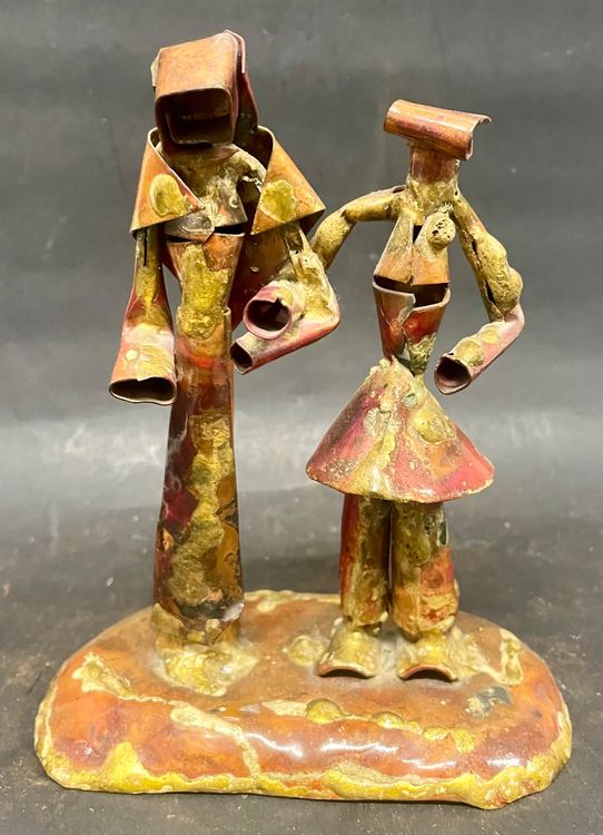 Handgefertigte Holz Paarfigur - Abstrakte Tischdekoration Für Wohnzimmer Und Hochzeiten