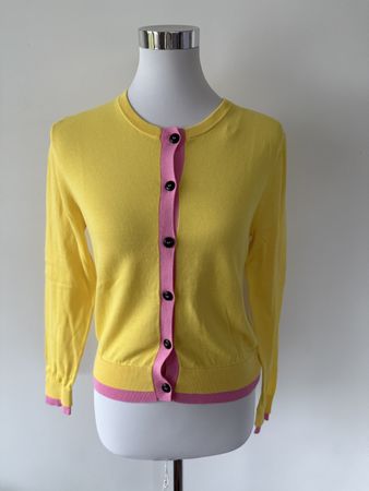 Zara Strickjacke, Gr. S, gelb-pink, top Zustand!