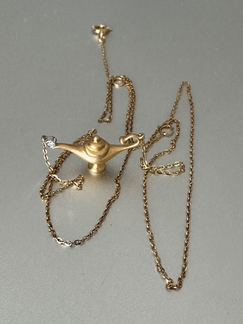 Catenine: 18K Gold Halskette, mit Diamant – Usato da Onex venduto da Antiqueshow