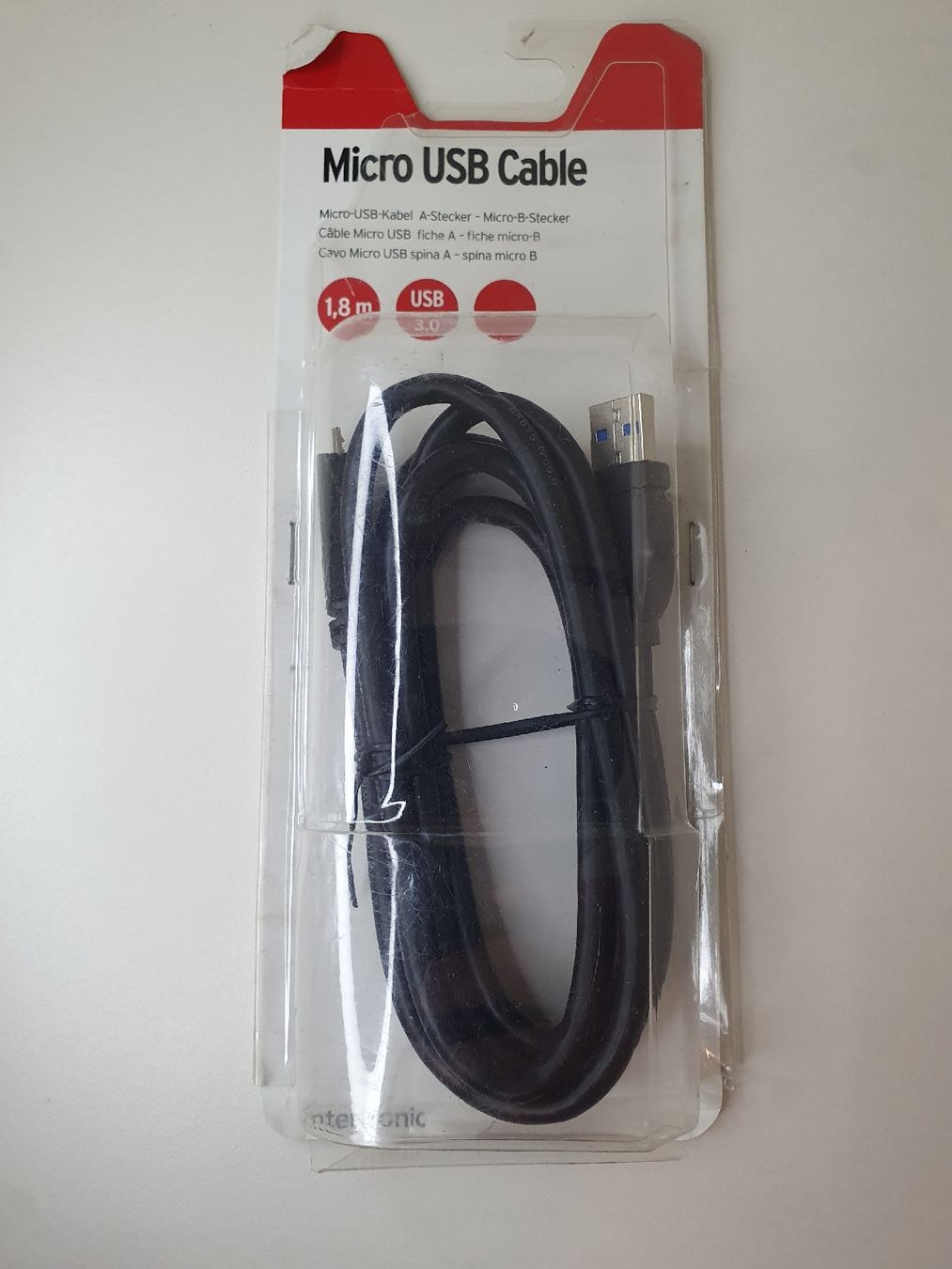 Kabel: Neues Intertronic Micro USB 3.0 Kabel, 1.8m - Original! – Neu und originalverpackt aus Aathal-Seegräben von Ru.Fi