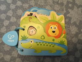 Hape Holz-Bilderbuch Tierwelt, robust und farbenfroh