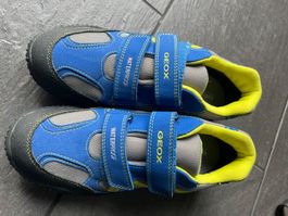 NewGeoxWaterproof Sneakers, Blue and Yellow, Size 39, Unisex