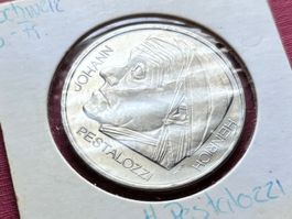 Schweiz 5.- SFr. 1977 unz Johann Heinrich Pestalozzi