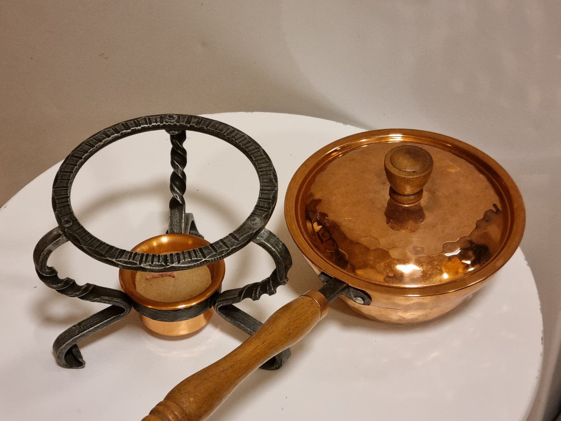 Elettrodomestici da cucina: Vintage Kupfer-Rechaud mit Pfännchen & Brenner – Usato da Scharnachtal venduto da devin03 1