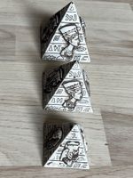 3er-SET ÄGYPTISCHE PYRAMIDEN aus Steinmehlguss/Kunstharz