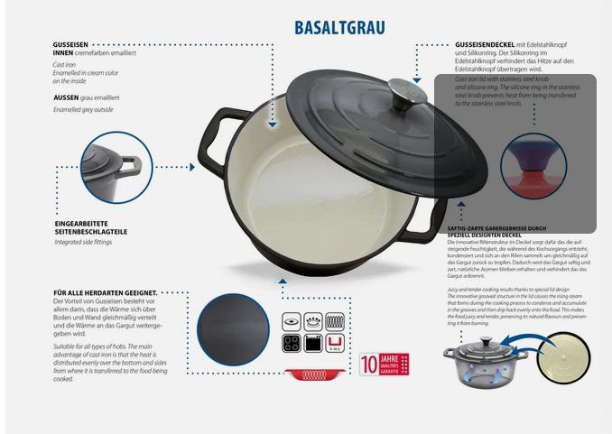 Elo Casseroles: ELO Topf Gusseisen rund Bräter – Neuf avec emballage d'origine à Kägiswil par nick333 2