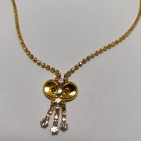 Vintage Strass Wasserfall Halskette Collier mit Kaskaden C6