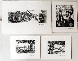 Diacon J.-F. 4 aquatintes (EA) gravures