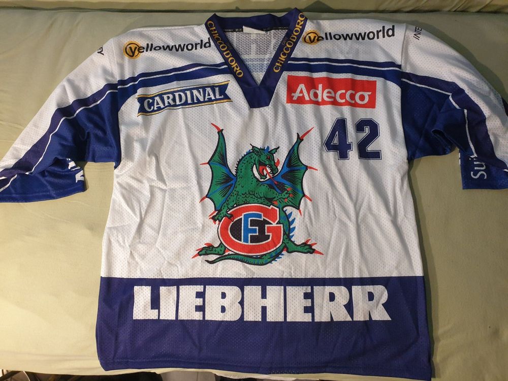 Maillot De Hockey HC Fribourg-Gottéron #15 Aubin - Taille M - Années 2000