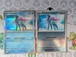 Lot 2 cartes Pokémon FR Suicune holo/reverse PFL