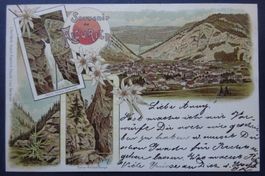 Litho-Ansichtskarte 1898 / Fleurier (NE)