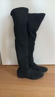 Navyboot Black Suede Over-the-Knee Boots, Size 39