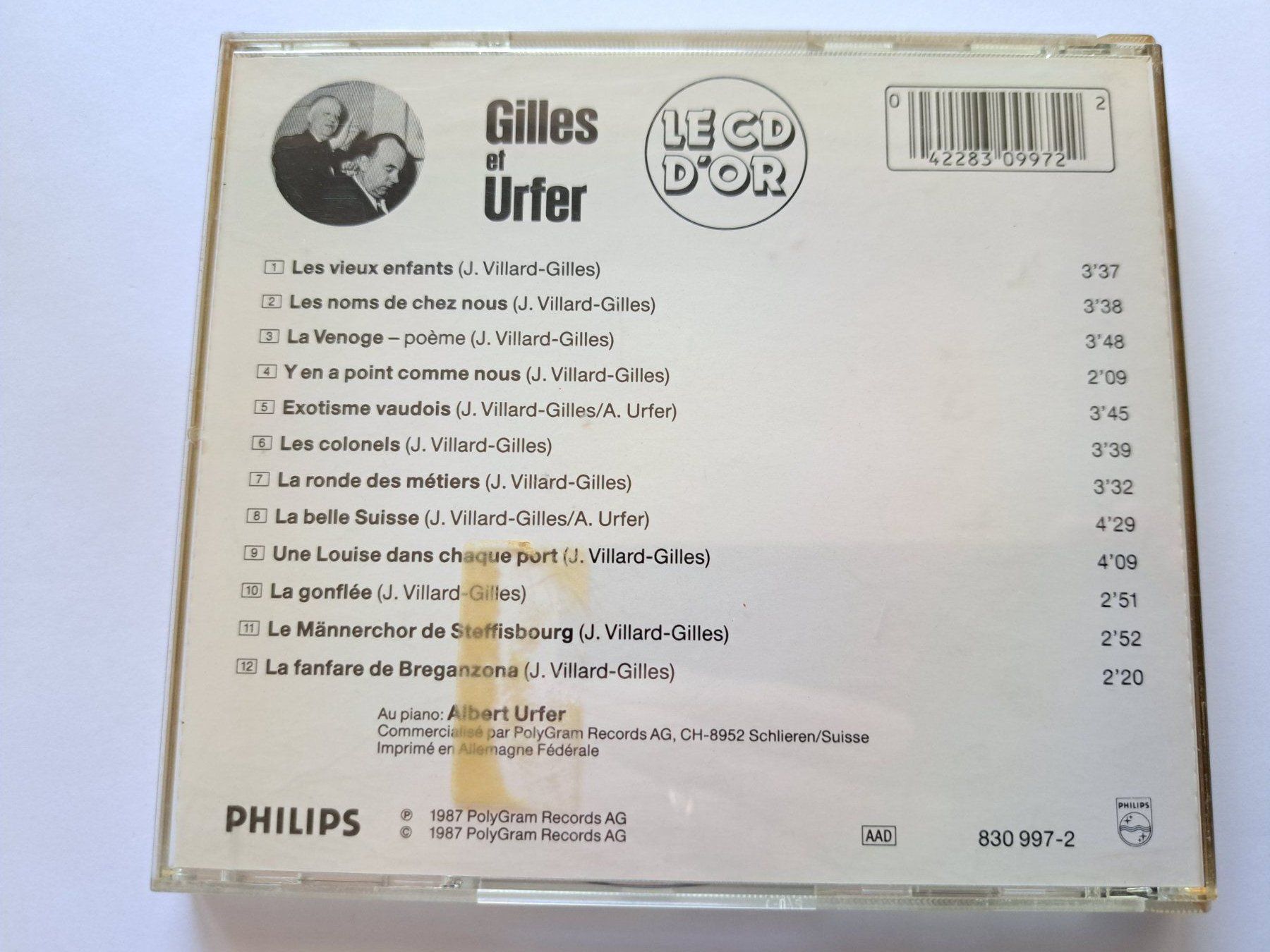 CD: Cd Gilles et Urfer - le CD d'or – Usato da Pully venduto da bro_n52j 1