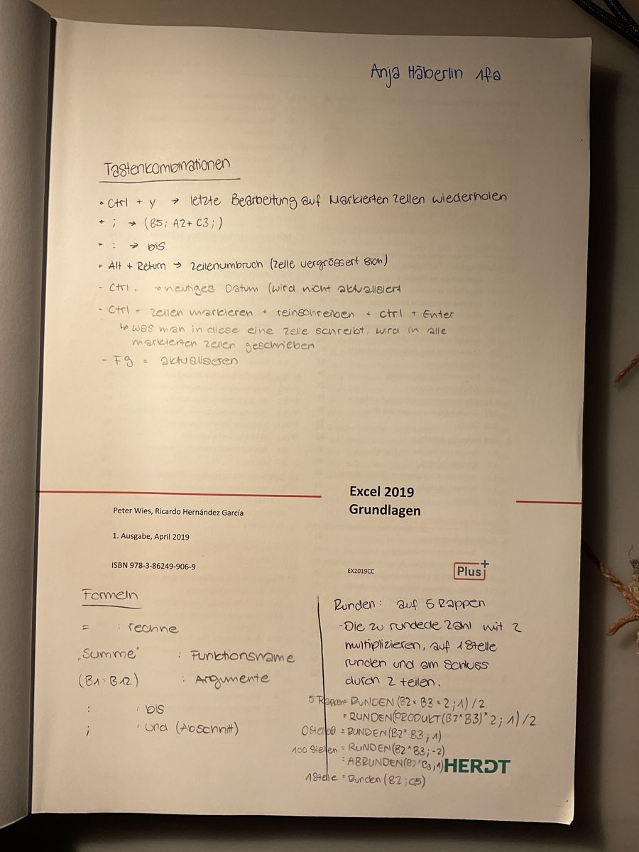 Bücher: Herdt Excel 2019 Grundlgen – Gebraucht aus Eschikofen von anj_98vh 4