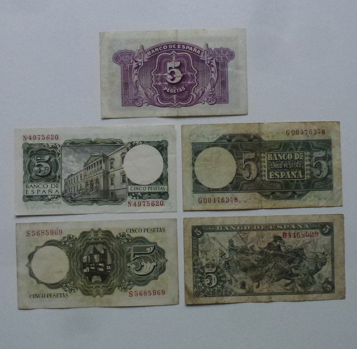 Banknoten: Spanien ++ Lot 12 gebrauchte Banknoten – Gebraucht aus Walkringen von Casablanca777 2
