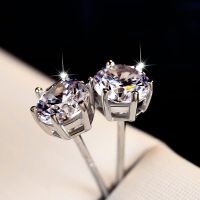 Ohrringe Ohrstecker Sterlingsilber Zirkonia rund&Prinzessin