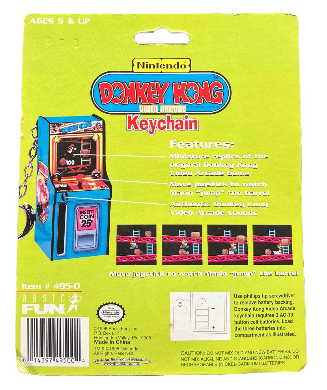 Portachiavi: Donkey Kong Video Arcade Keychain, White Mountain collection – Usato da Uster venduto da the_sz2y 2