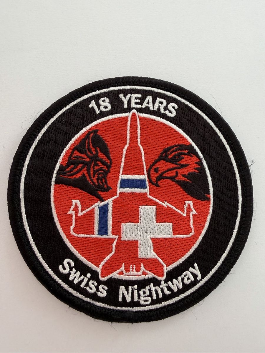 Schweizer Armee Plaketten & Abzeichen: Fighter Squadron 17 Nightway anniversary patch  – Gebraucht aus Chamoson von Lio_Rey