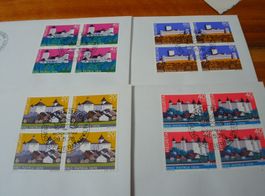 Set Pro Patria 1976, FDC Satz, Einzel + 4erblocks, 9 Belege