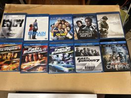 Lot Blu-ray Films Action et Comédie bon état