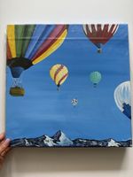 Gemälde Heissluftballons Acryl auf Leinwand neu