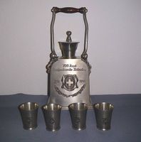 Gedenk-Zinnkanne m. 4 Becher *Confoederatio Helvetica *