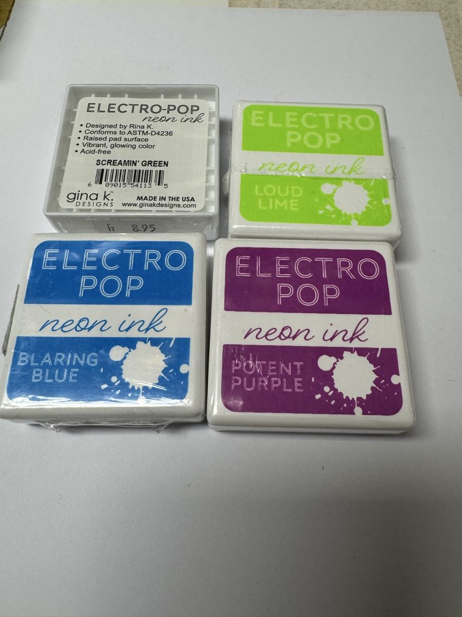 Tampons: ELECTRO POP neon ink Set neu 4 Farben – Neuf (Voir description) à Steinhausen par Schuwies 1