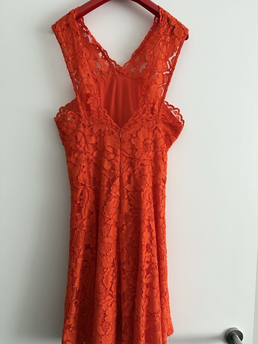 Sandro Vestiti: Sandro Spitzenkleid, Orange, Sommerlich, Gr. 1 – Usato da Zollikon venduto da snowflake10- 1