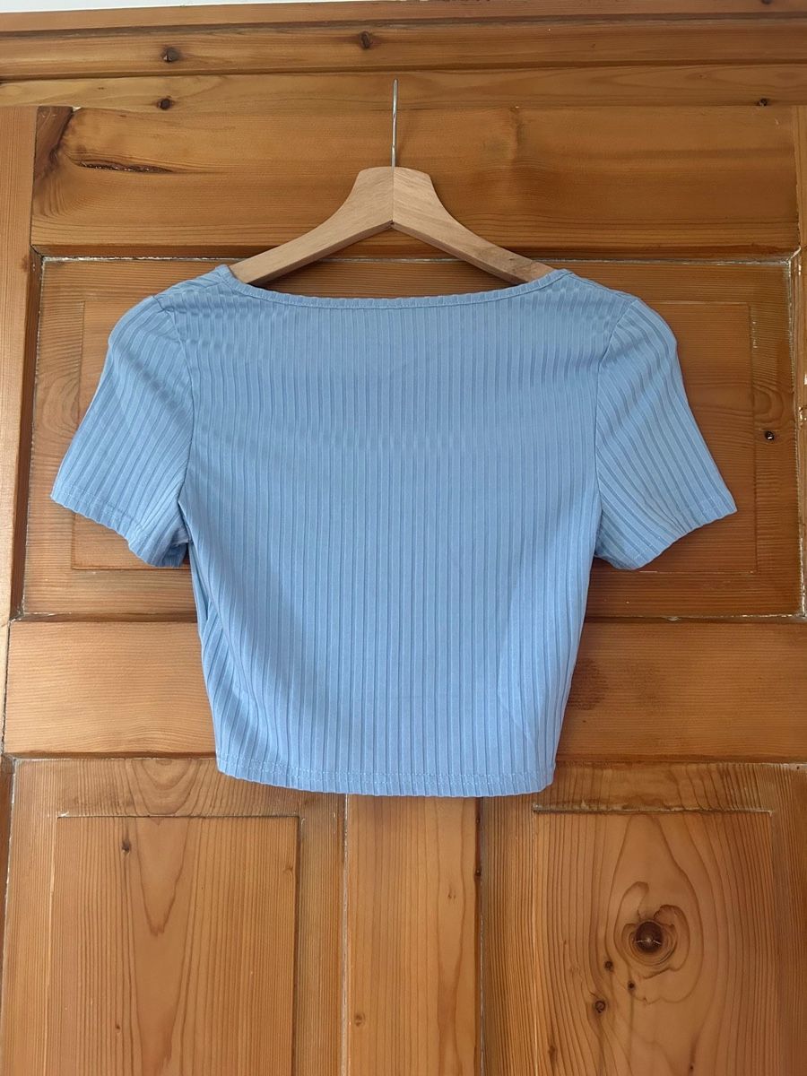 Shein Top: Hellblaues Crop Top mit Spitze, Sommer-Look, Gr. S – Nuovo (secondo la descrizione) da Frauenfeld venduto da lin_77m9 1