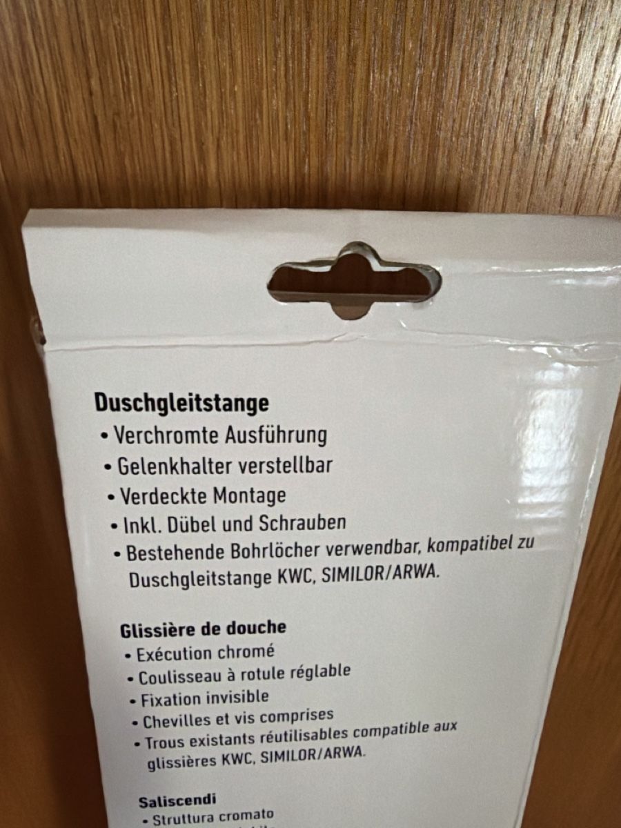Pommeaux de douche: Duschgleitstange verchromt muss bis 23.10.26 weg sein – Neuf avec emballage d'origine à Samedan par Tiina__93 2